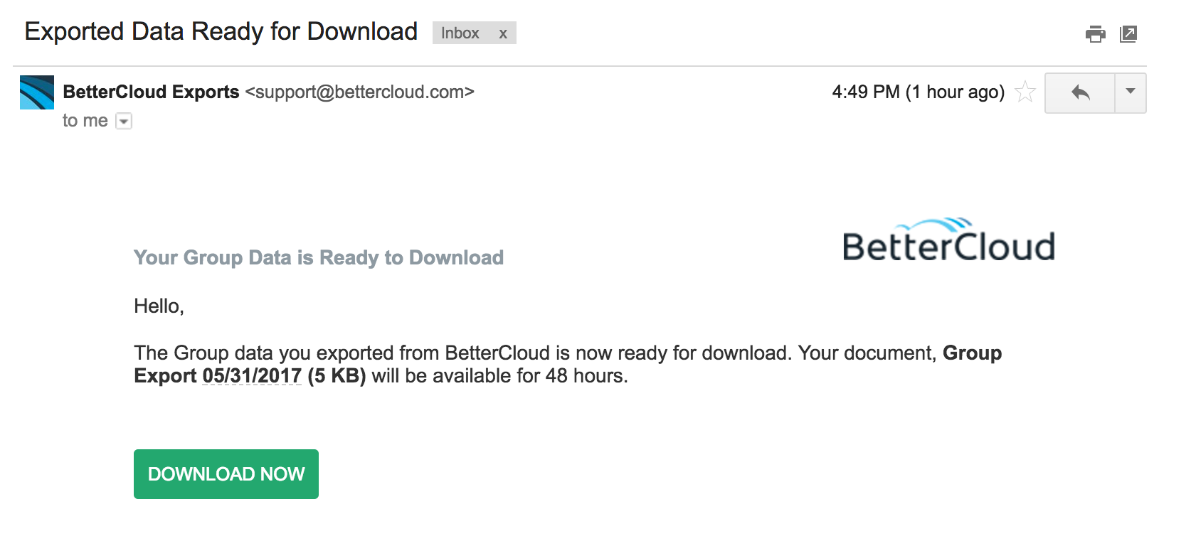 exporting information from bettercloud bettercloud help center format for a will