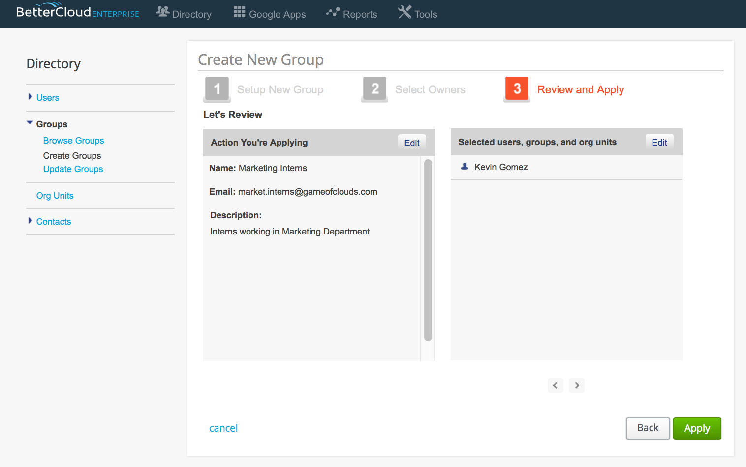 Create Groups
