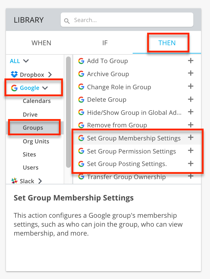 A screenshot of a Google Groups settings panel with "Set Group Membership Settings" highlighted. Other visible options include permissions and posting settings, with checkboxes and dropdown menus available for configuration. The interface displays neatly organized sections to help users manage group membership, control posting permissions, and adjust other group-related parameters.